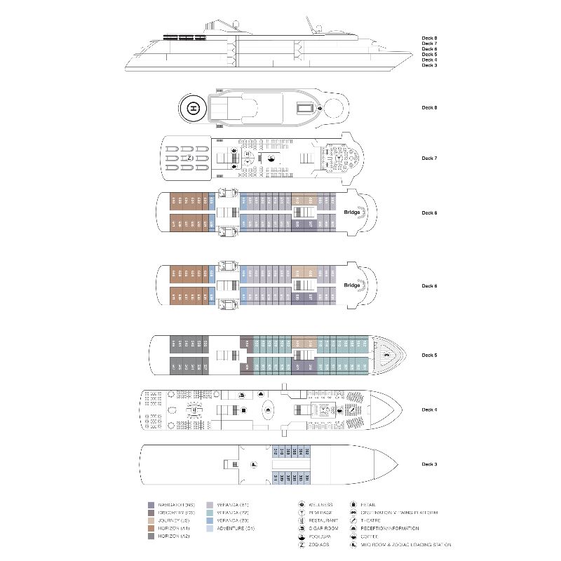 Seabourn Cruise LIne Deck Plans Cover Photo - The Bull Collective