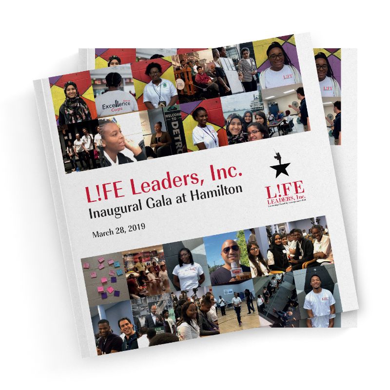 Life Leaders Inc 'Hamilton' Gala Programme Cover Photo - The Bull Collective