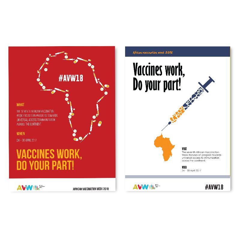 African Vaccination Week Posters 2018 Cover Photo - The Bull Collective